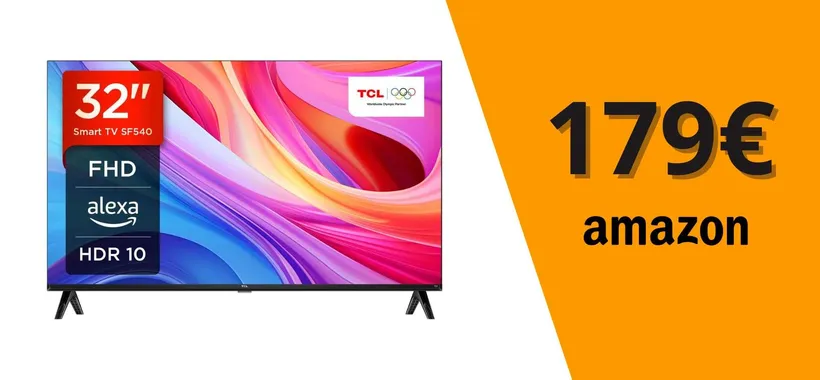 Smart TCL da 32", che prezzo! Su Amazon è tua a 129,99€ (ultime rimaste)