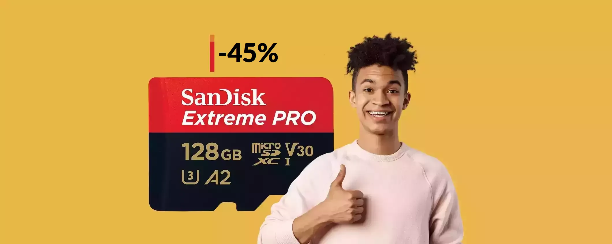 Ben 128GB di spazio EXTRA con questa portentosa microSD a 25€
