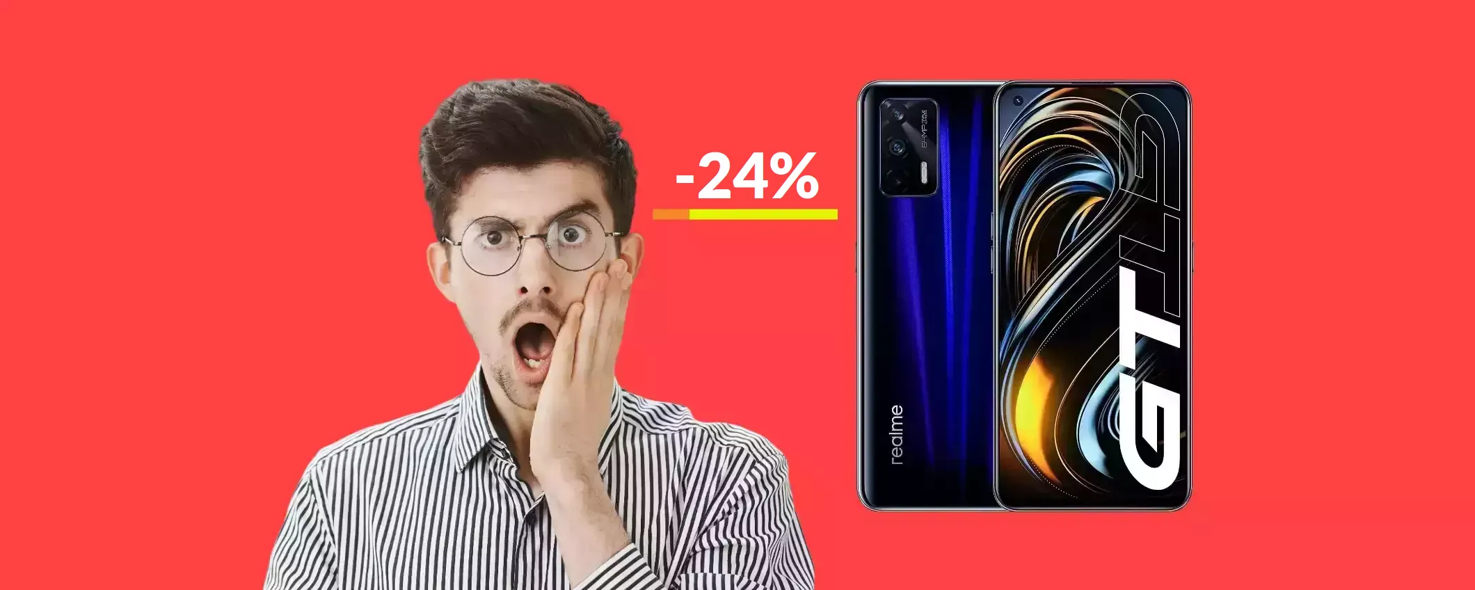 Realme GT 5G: prezzo in caduta libera per pochissime ore (-24%)
