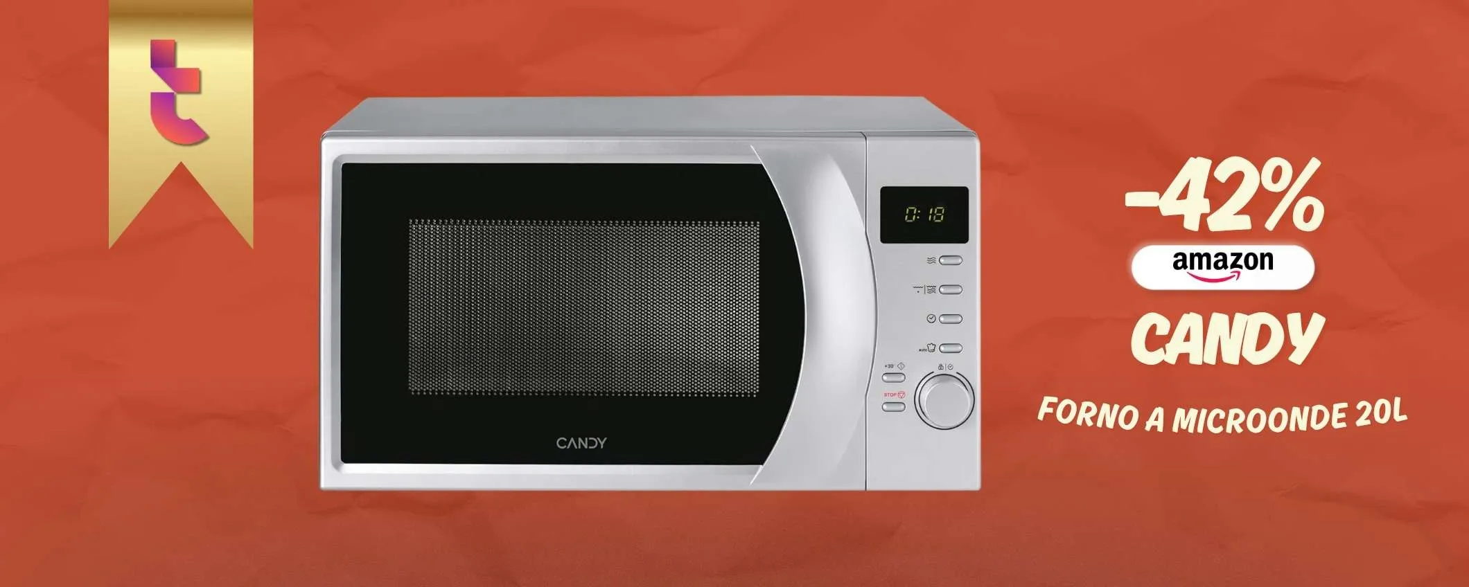 Forno a microonde 20L firmato Candy: una certezza in cucina (-42%)