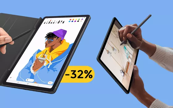 Tablet Samsung con S Pen: il prezzo CROLLA su Amazon (-155€)