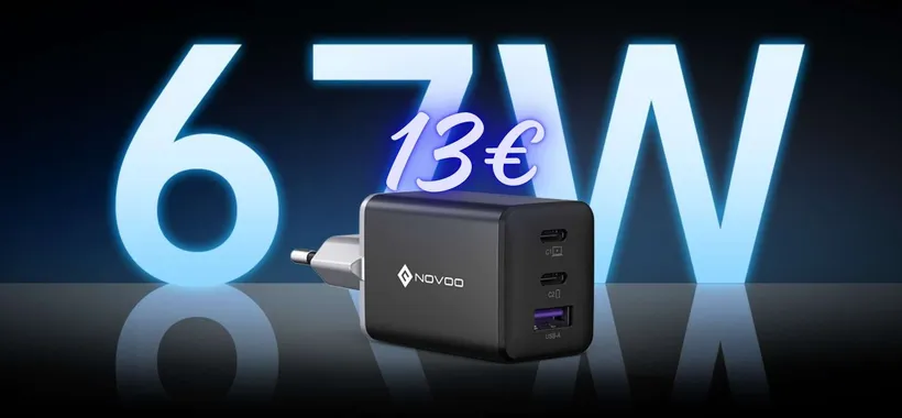 Caricabatterie USB da 67W per ricaricare di tutto in un attimo (13€)