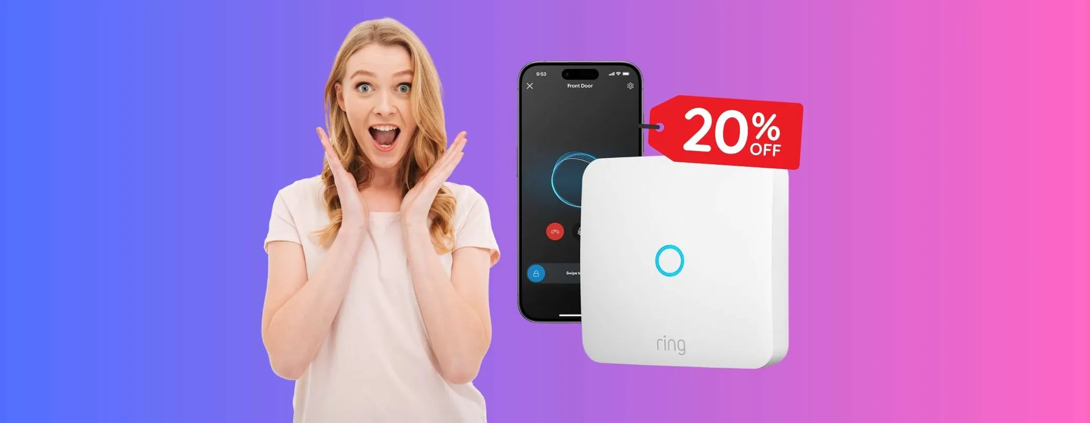 Citofono più intelligente con Ring Intercom Audio in offerta al 20%