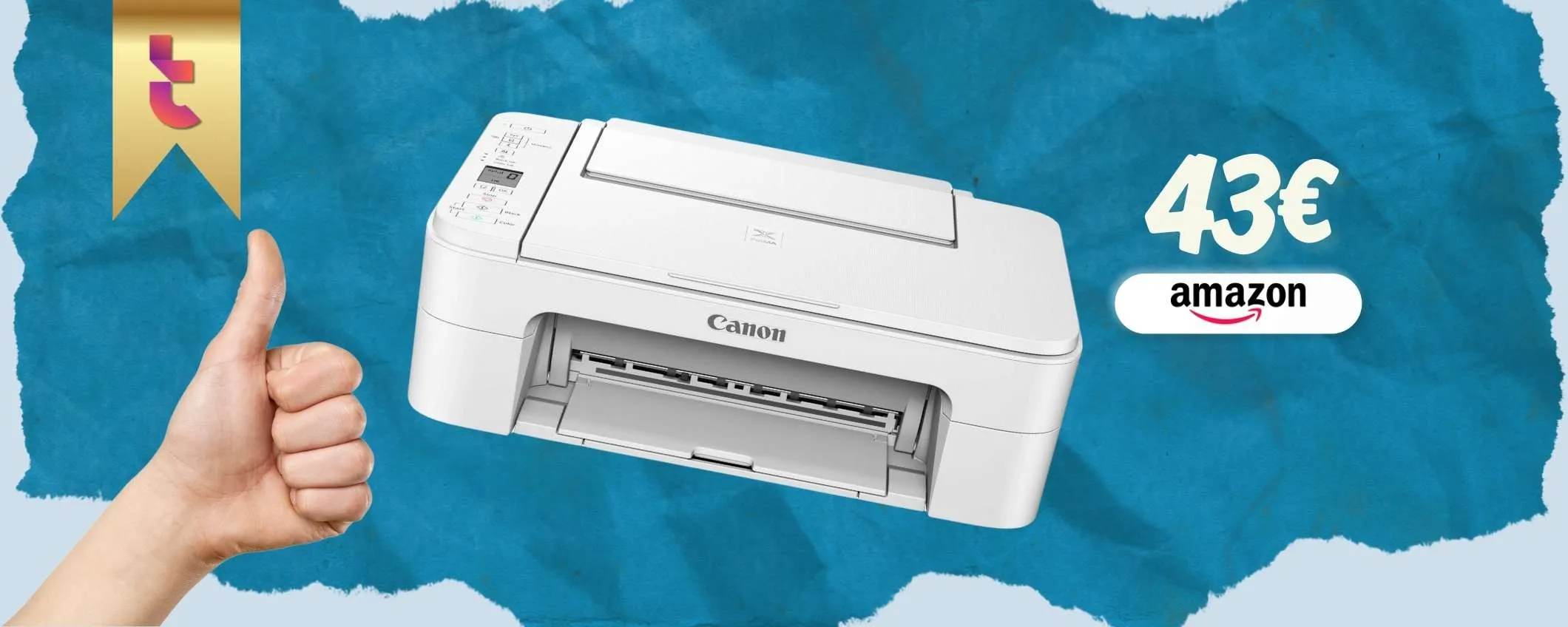 Con Canon PIXMA stampi, copi e scansioni direttamente a casa, tua a 43€