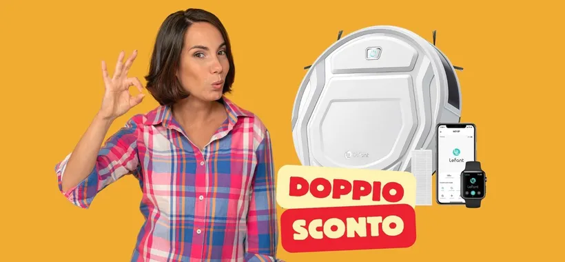 Doppio sconto folle su Amazon per il robot aspirapolvere LEFANT M210P (89€)