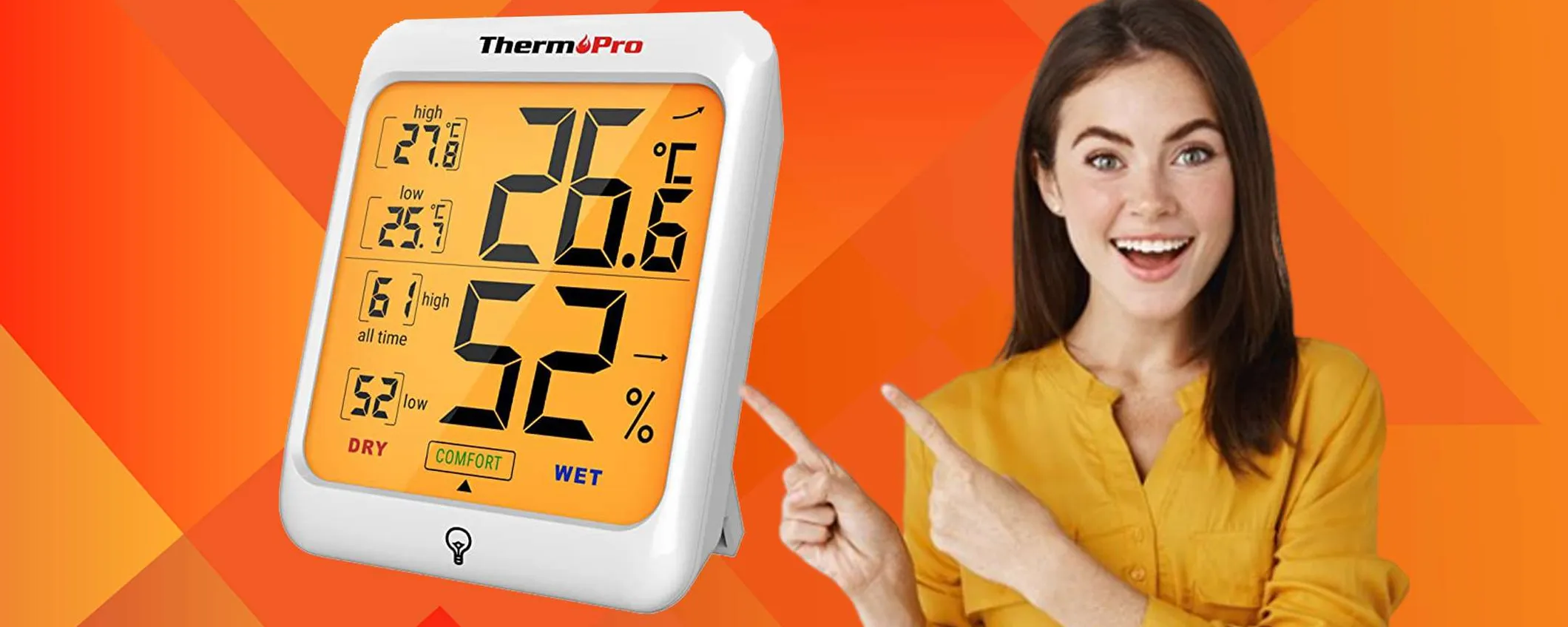 3 Termometri Digitali Per Interni | Misuratore Temperatura E Umidit&agrave;, Nero, Per Casa, Serra, Cameretta