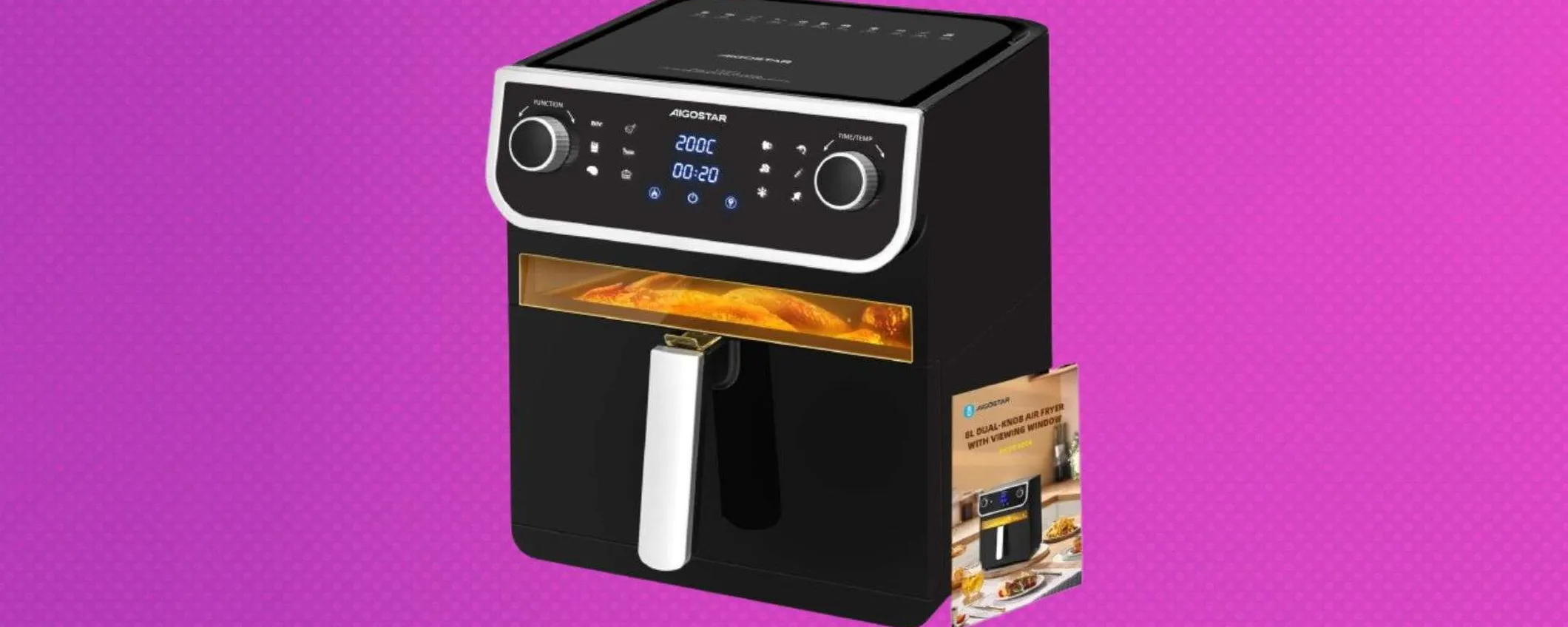 Friggitrice ad aria da 8L in super offerta: con il coupon è tua ad un prezzaccio