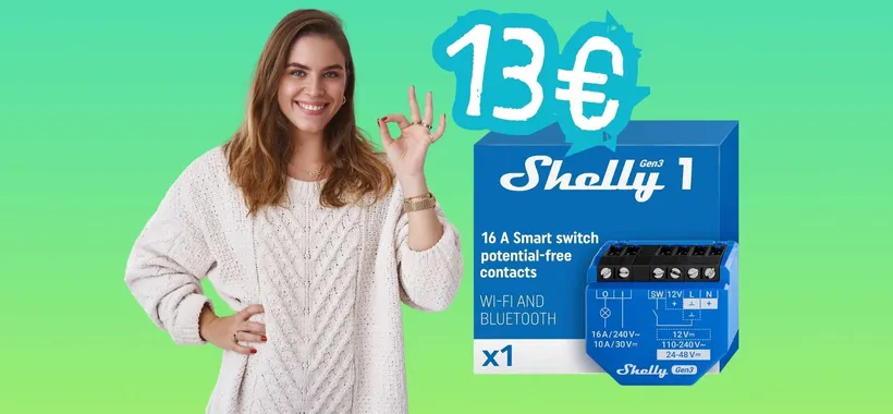 Shelly 1 Gen3: relè intelligente che puoi mettere ovunque per una casa domotica