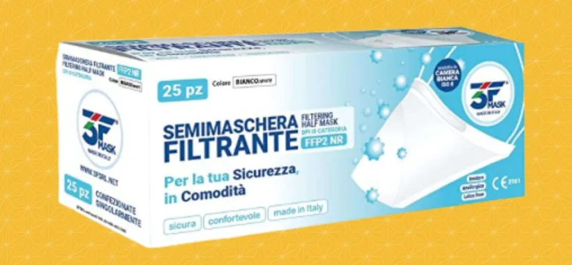 50 mascherine FFP2 made in Italy a 11€ su Amazon: 0,23€ l'una