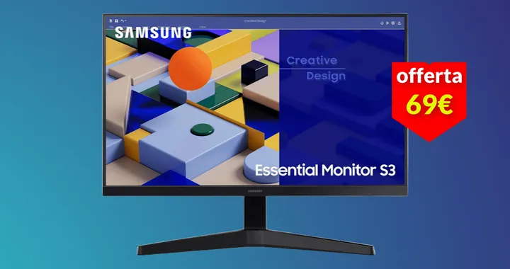 Sai che bastano 69€ per questo monitor FullHD Samsung da 24''? Poche unità