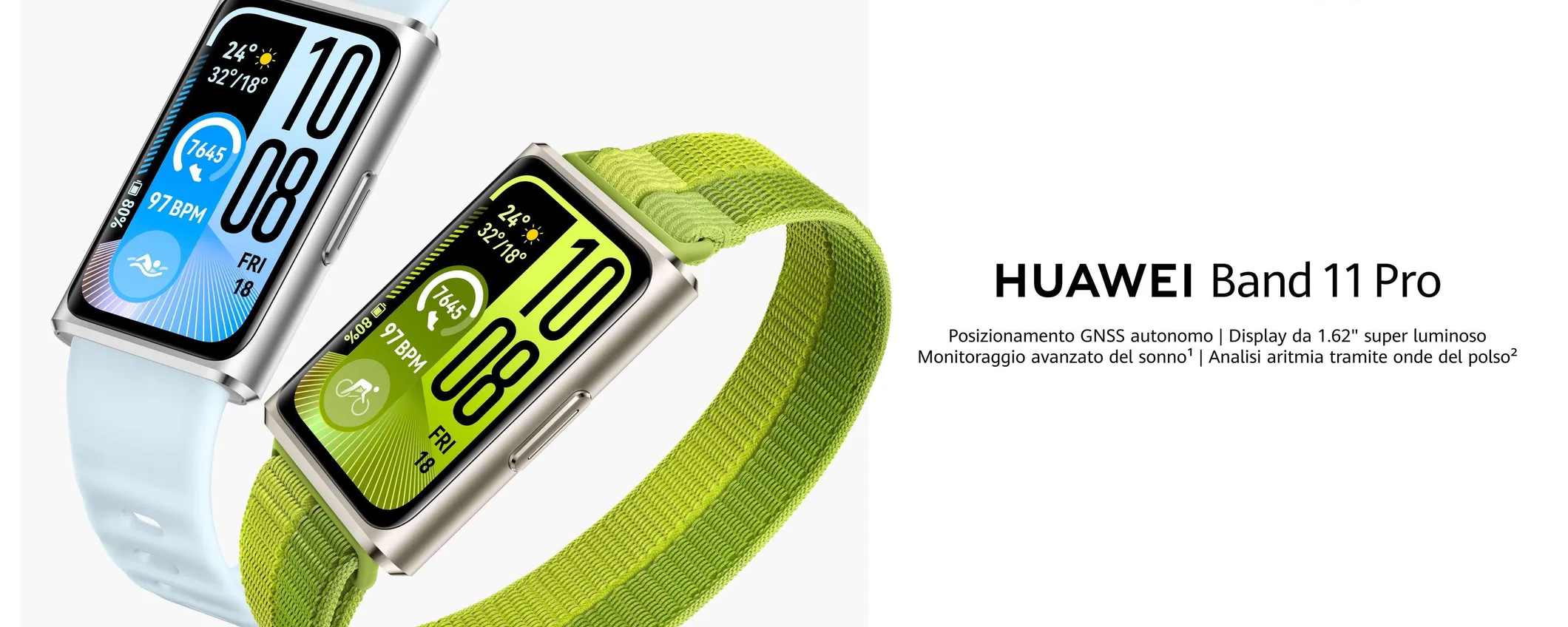 Huawei Band 11 e Band 11 Pro ufficiali: smartband leggere, GNSS integrato e funzioni salute avanzate