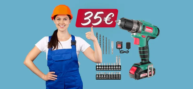 Trapano avvitatore wireless con accessori al PREZZO FOLLE di 35€
