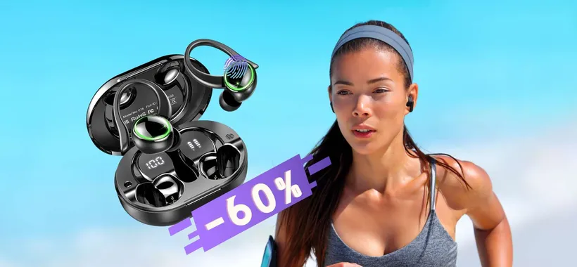 Auricolari Bluetooth per fare sport a prezzo SGRETOLATO (-60%)