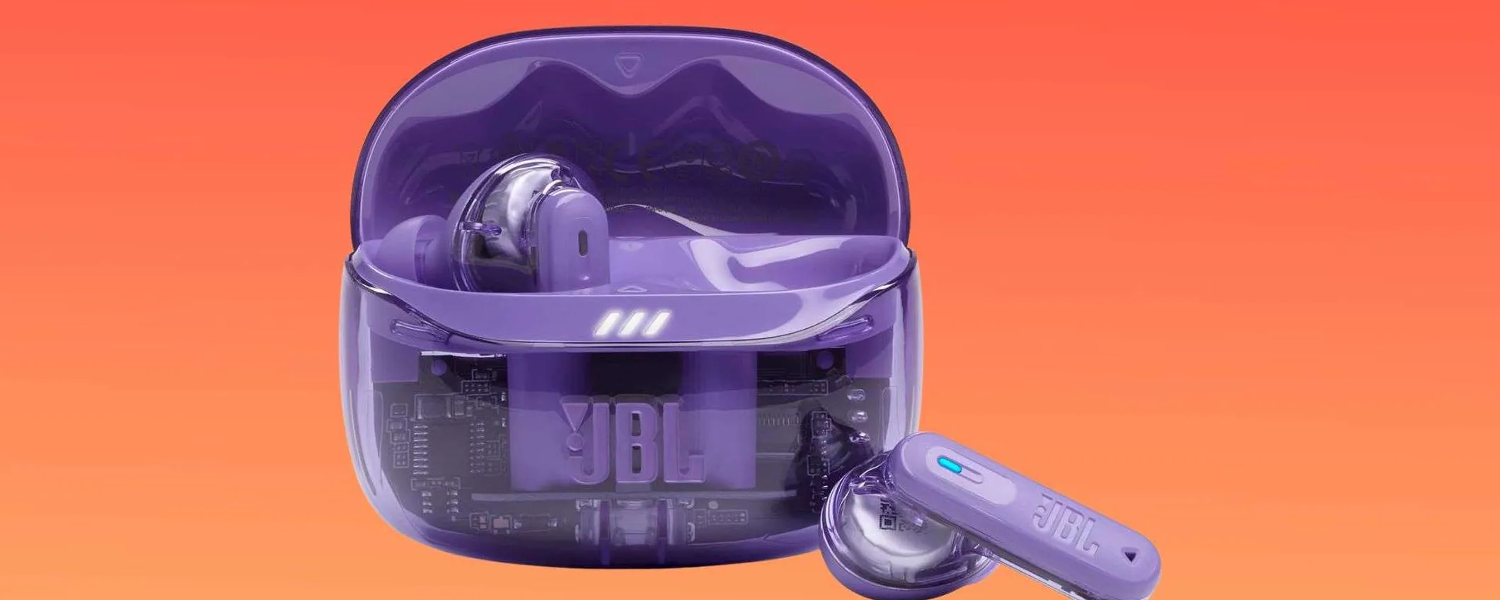 JBL Tune Beam Ghost 2 in offerta: design trasparente e audio spettacolare