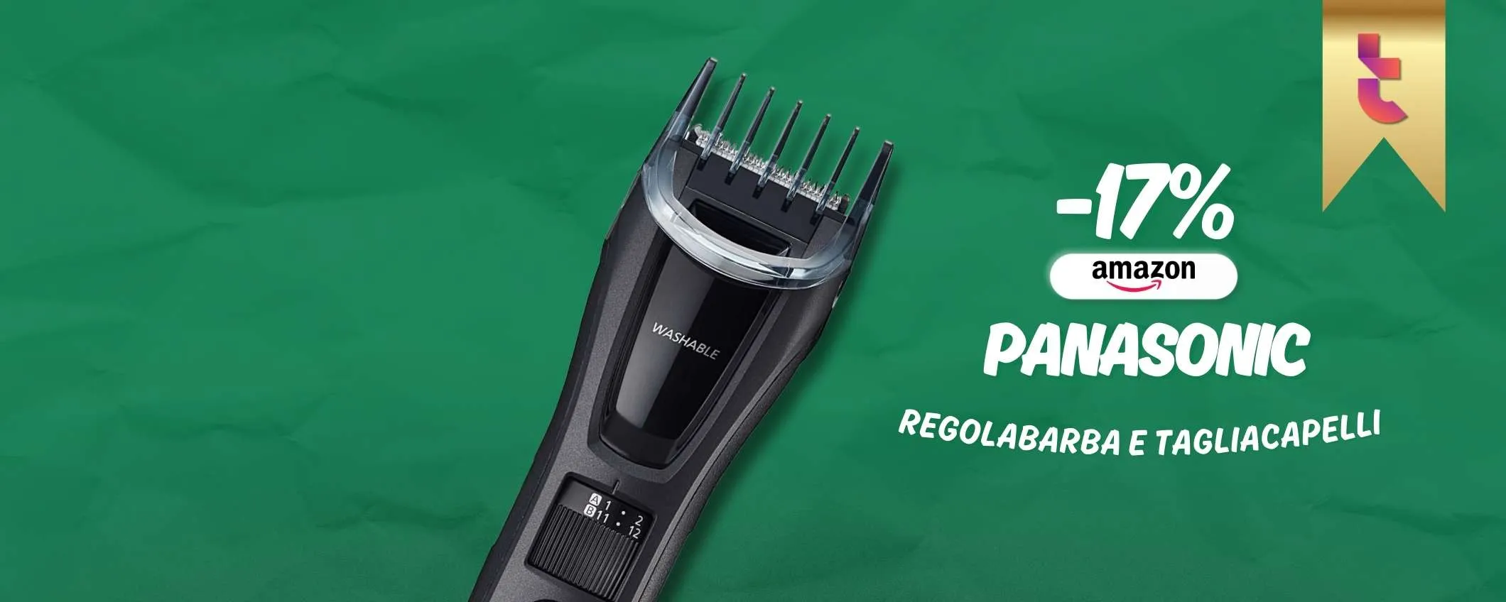 Capelli e barba sempre ordinati con il Panasonic 39 impostazioni (28€)