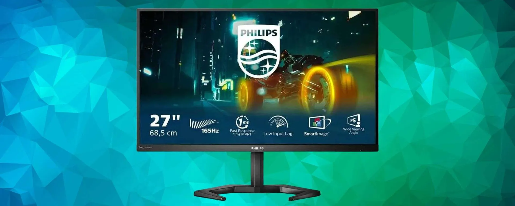 Monitor gaming Philips Evnia, il prezzo cala del 57%: 165Hz e tempo risposta 1ms