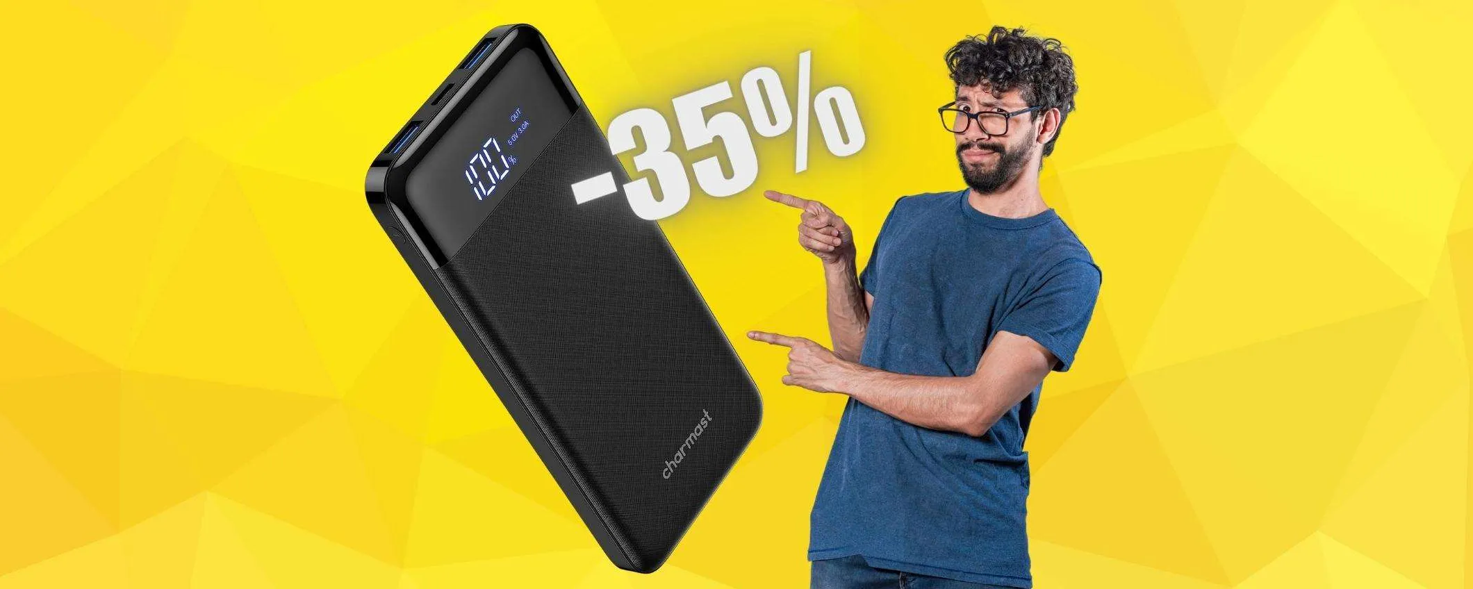 Ti bastano 12€ per questo power bank potente con 3 uscite