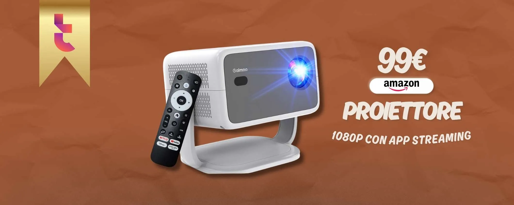 Super streaming con il proiettore 1080p con le app incluse a soli 99€