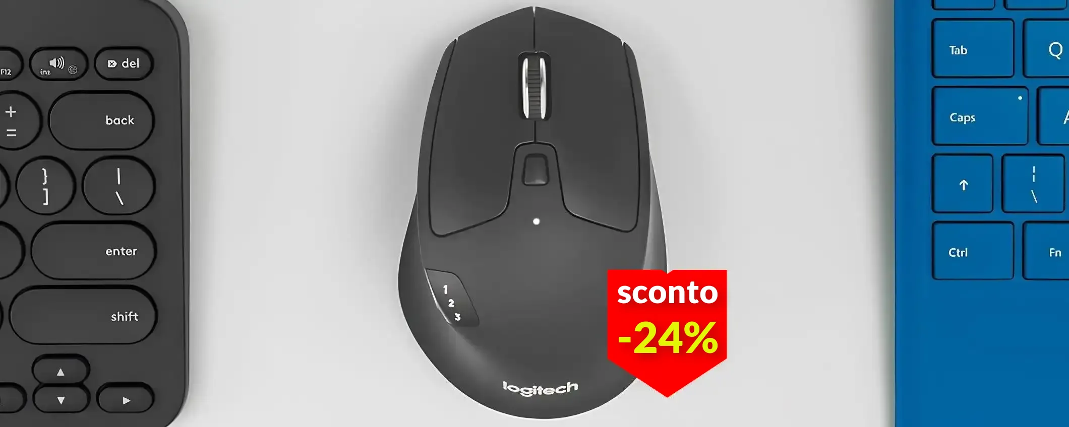 Controlli 3 dispositivi con questo mouse Logitech, oggi a 60€: batteria infinita