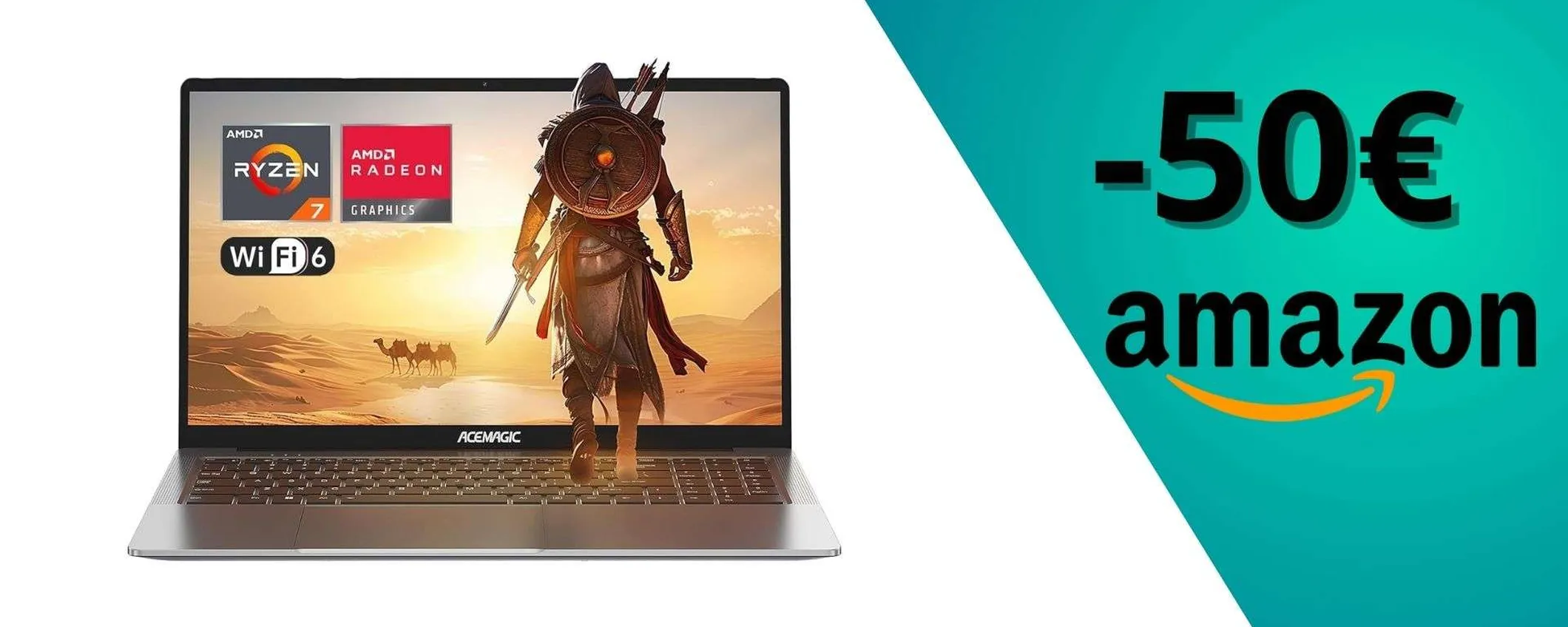 Notebook da gaming Acemagic: Ryzen 7, 16GB di RAM e un SUPER PREZZO su Amazon