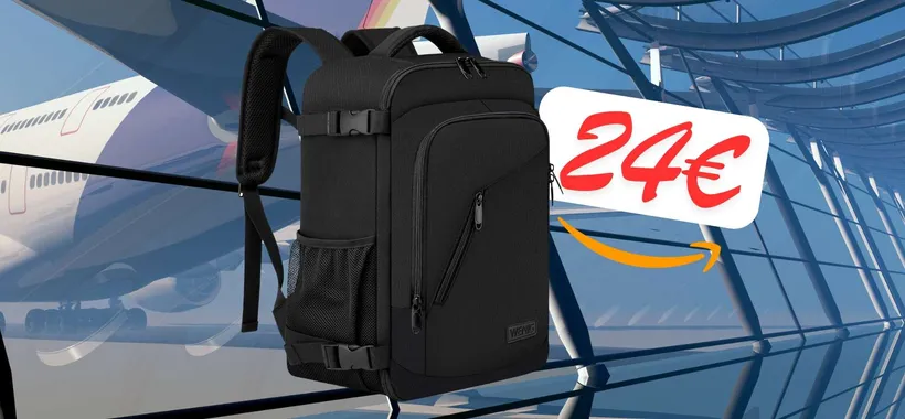 Viaggia sereno su Ryanair e altre compagnie low cost con questo zaino a 24€