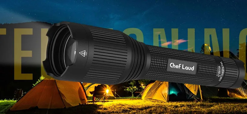 Torcia LED ricaricabile, in casa o in campeggio serve sempre (9€)