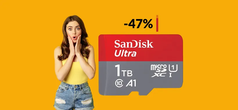 MicroSD SanDisk 1TB a quasi METÀ PREZZO: memoria INFINITA