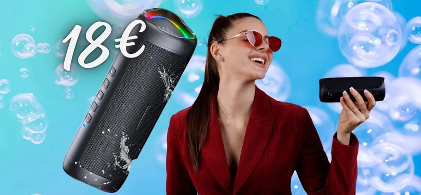 Cassa Bluetooth portatile, con 24h di audio e luci LED a soli 18€
