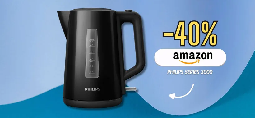 Philips Series 3000 è il bollitore che scalda le tue giornate con 19€