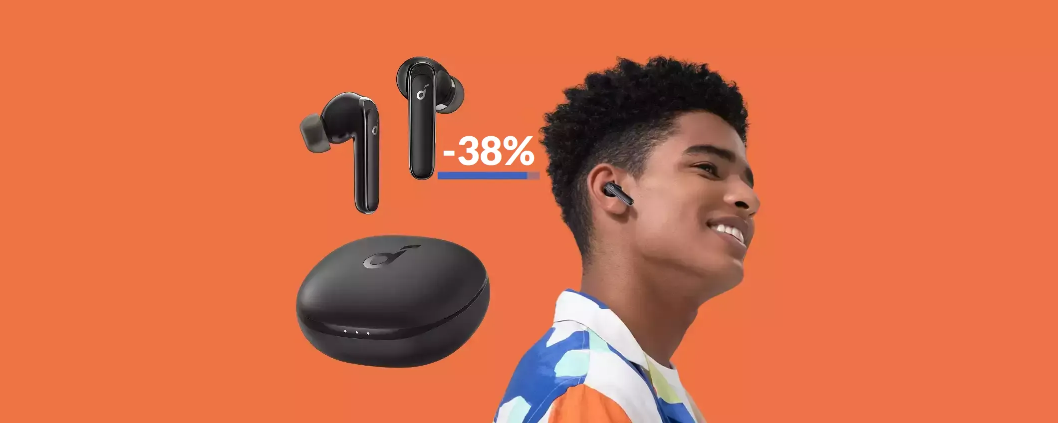 Auricolari Soundcore a soli 49€: oltre 2 giorni di musica PAZZESCA