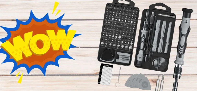 Kit cacciavite 130 in 1 con custodia: sconto 60% e prezzo SHOCK (13€)