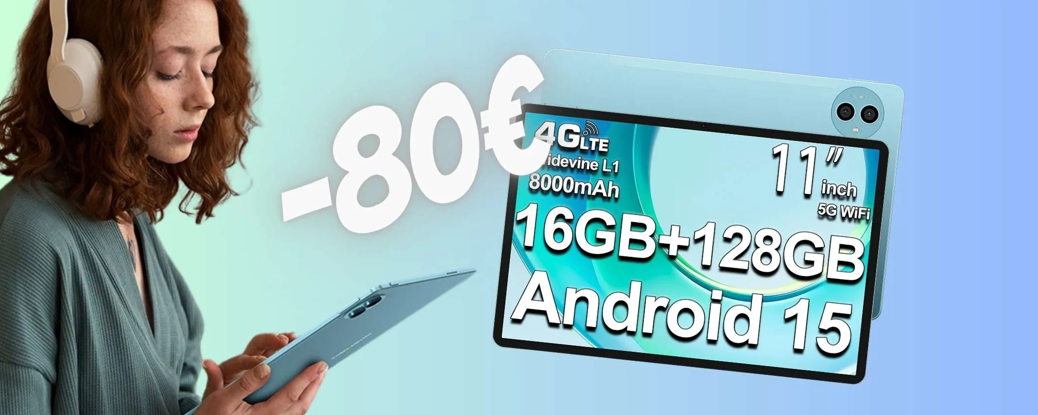 TECLAST P50: tablet da 11 pollici con batteria da 8000mAh in SCONTO di 80€