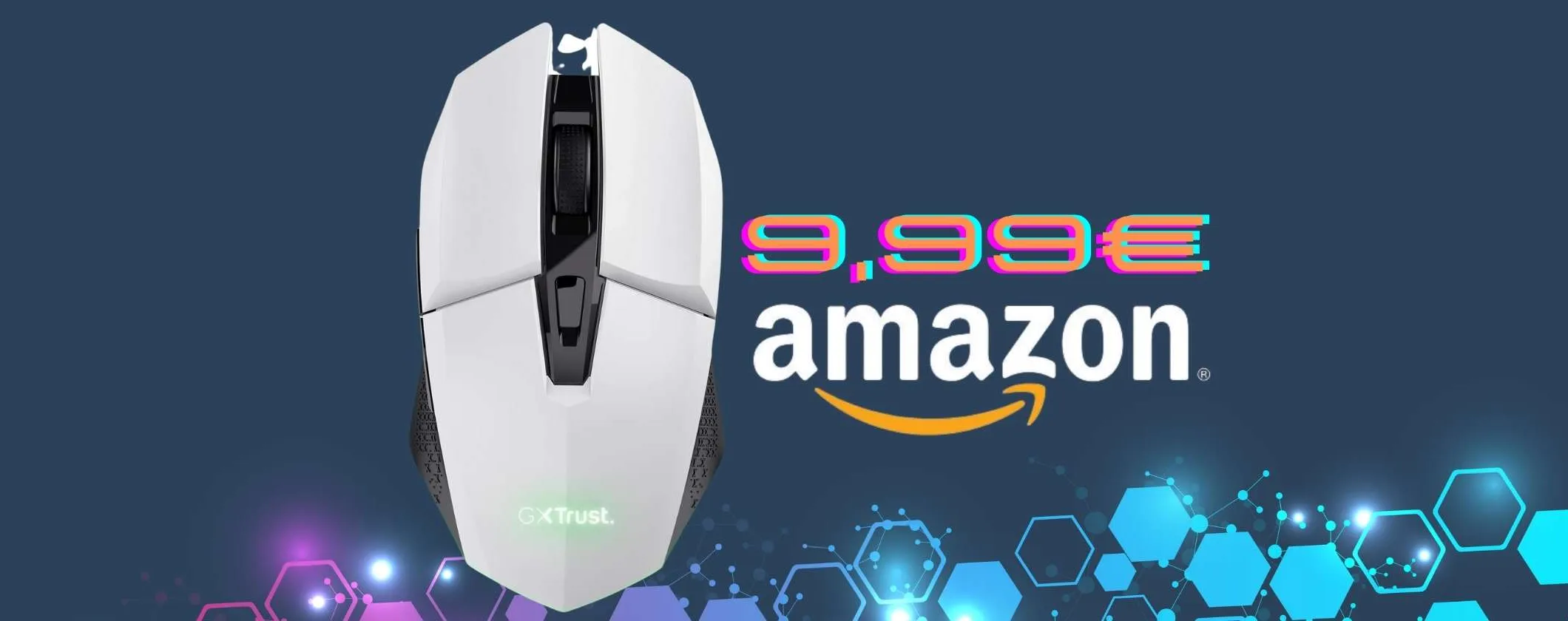 Mouse wireless da gaming con 6 pulsanti e 80 ore di autonomia a soli 9,99€