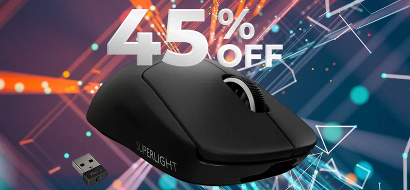 Logitech G PRO X SUPERLIGHT: mouse wireless SPAZIALE in SCONTO al 45%