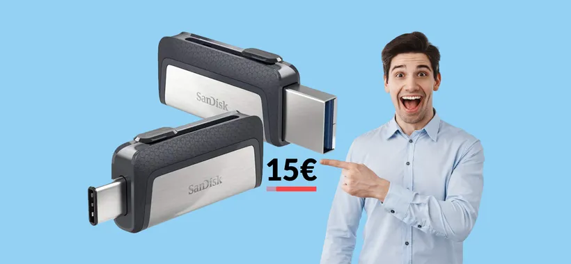Chiavetta USB 32GB a DOPPIA uscita: puoi usarla con tutto (15€)