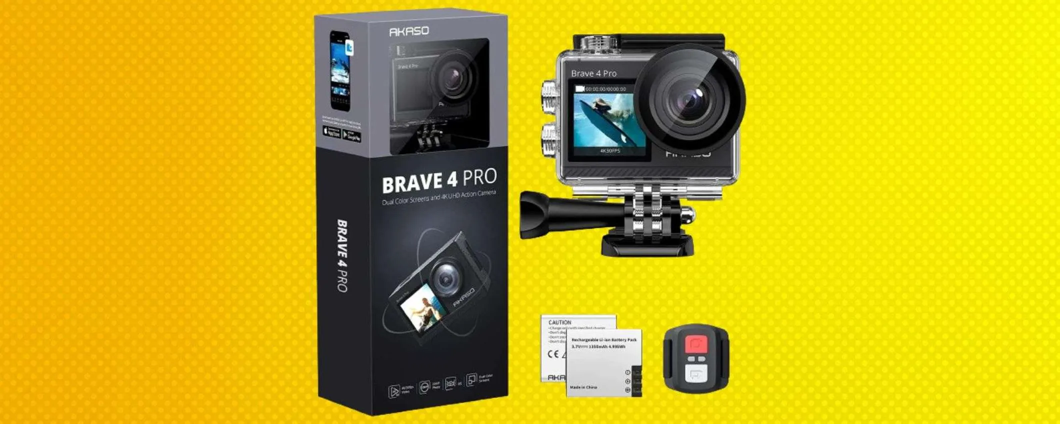 Action Cam in offerta a solo 101€: la Akaso Brave 4 Pro sbaraglia tutti con un prezzaccio