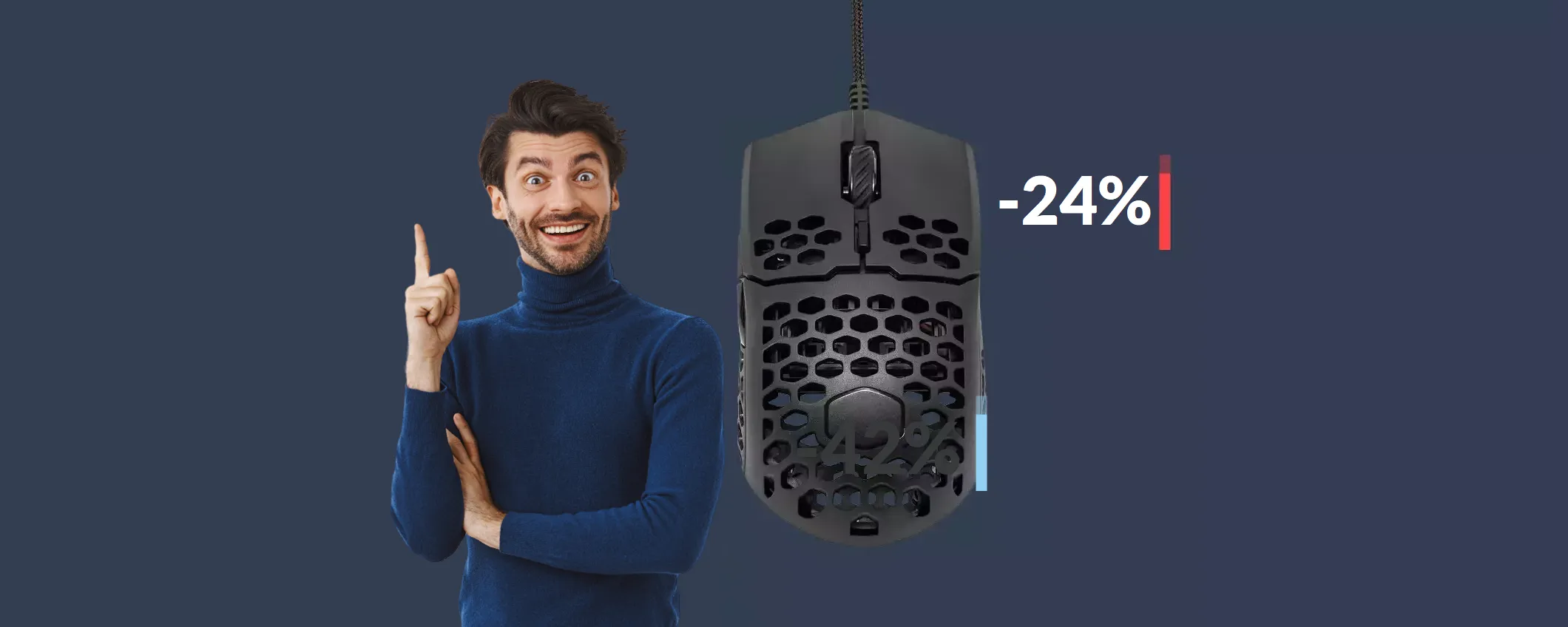 Il mouse giusto per dimenticare le mani sudate costa soltanto 38€