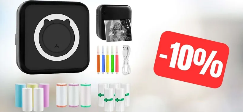 Mini stampante fotografica in offerta Amazon: una piccola genialata