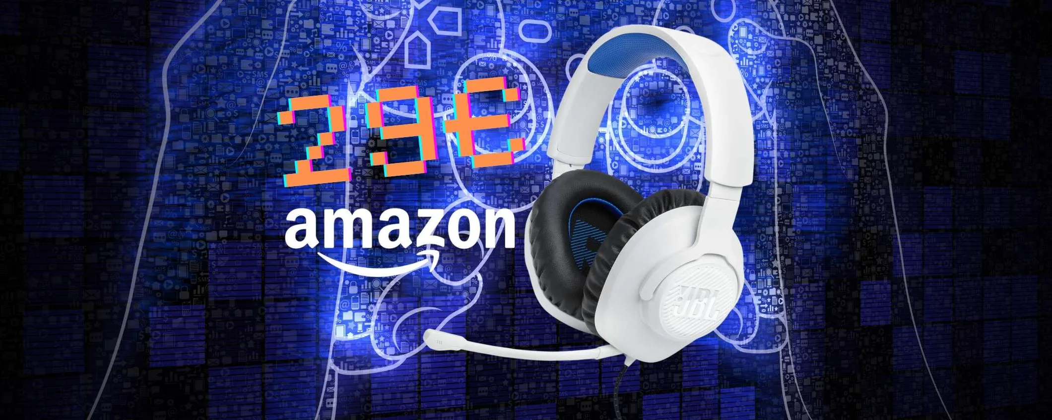 JBL Quantum 100P: cuffie da gaming con microfono per PC e consolle a 29€