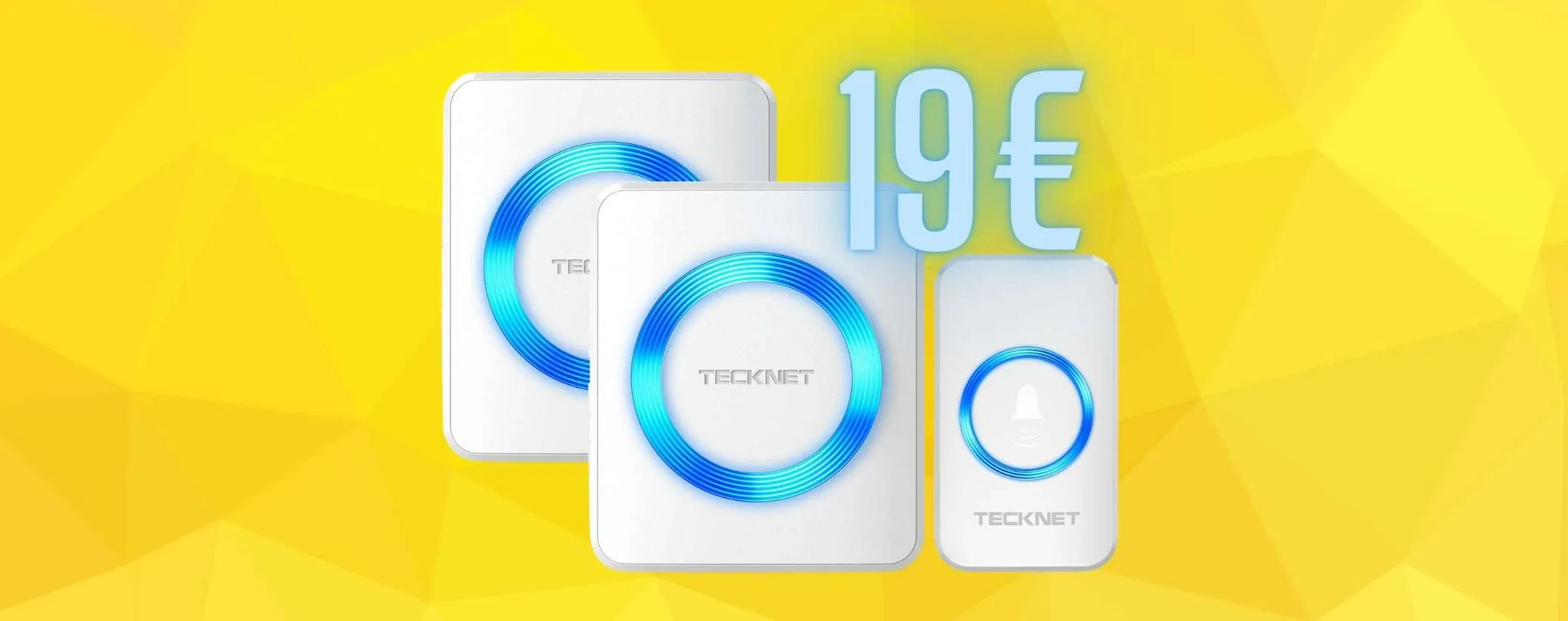Campanello wireless con 2 ricevitori semplice da installare a soli 19€
