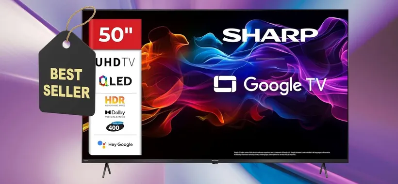 Smart TV Sharp da 50" con Google TV in offerta su Amazon a un prezzaccio