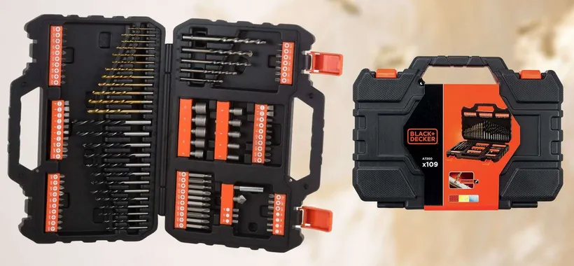 Amazon SHOCK: 16€ per il kit 109 pezzi di Black+Decker (-39%)