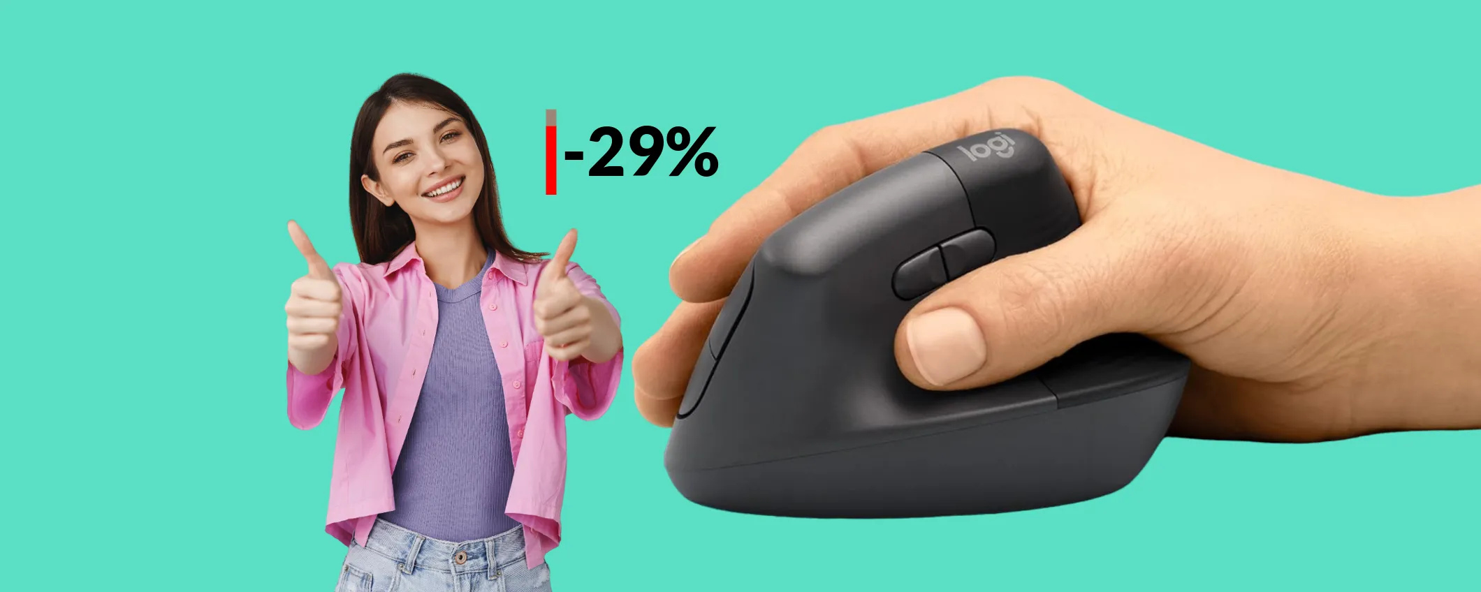 Mouse VERTICALE Logitech, una GODURIA per il polso: tuo a 57€