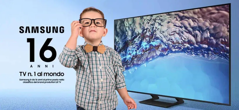 Volantino Unieuro: sconto di 350€ per il Samsung Series 8 TV Crystal 50"