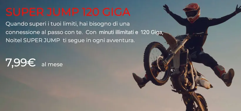 NoiTel: Promo SuperJump ora con 120GB a 7,99€