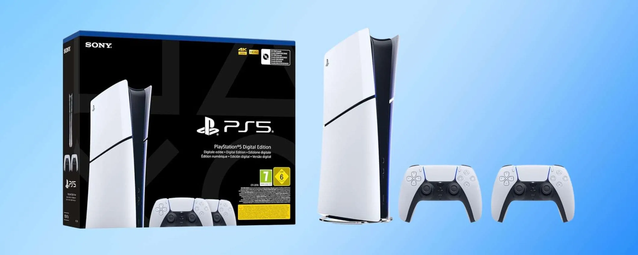 PS5 Digital: il bundle con 2 DualSense è scontato di 100 euro su Amazon