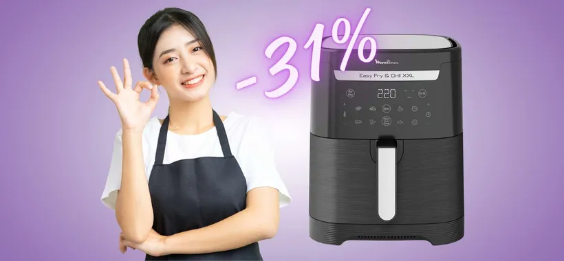 Friggitrice ad aria con cestello da 6,5 a doppio scomparto (-31% Amazon)