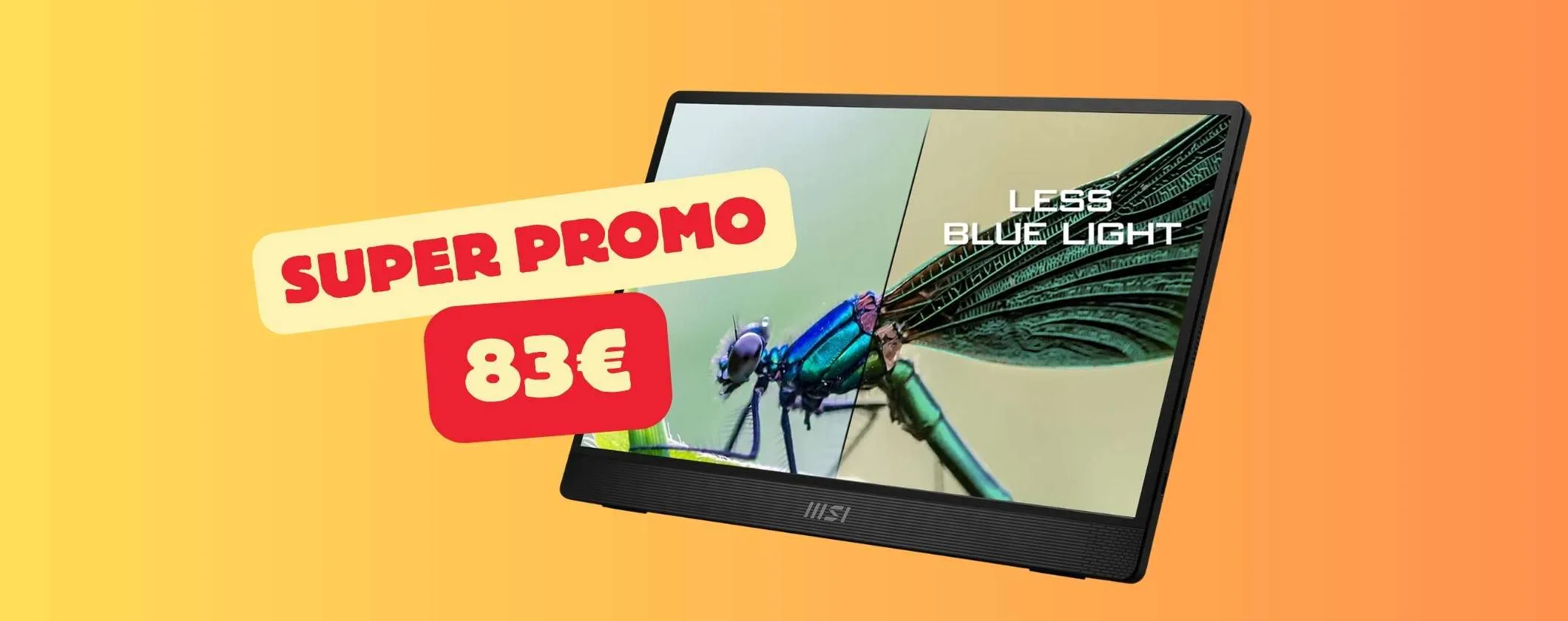 Monitor portatile MSI PRO da 15,6 pollici con mini HDMI FHD a soli 83€