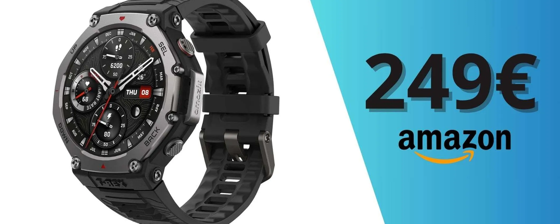 Amazfit T-Rex 3: smartwatch perfetto per trekking a soli 249,99€ con sconto del 17%!