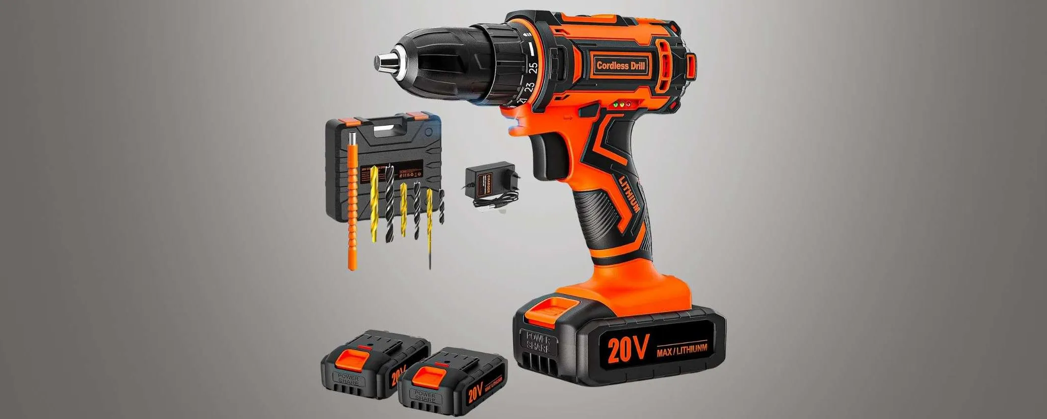 Trapano avvitatore con set da 24 accessori in DOPPIO SCONTO su Amazon